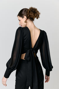 Organza Sleeve Blouse