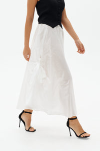 Black Taffeta Maxi Skirt