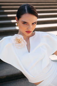 Bridal Puff Sleeve Top №7