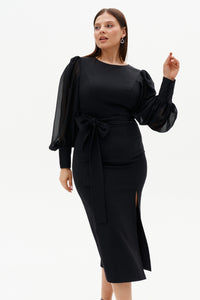 Curvy Organza Sleeve Blouse