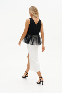 Top with Tulle Flounce