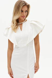 V-neck Dress with Short Sleeve