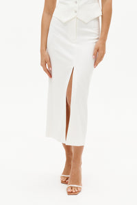 Front Slit Midi Skirt