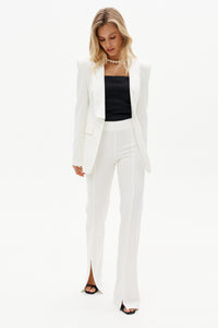 White Slit Trousers