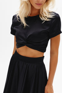 Satynowy Crop Top