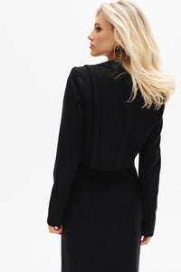 Cropped Jacket with Detachable Tulle Flounce