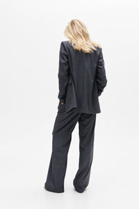 Grey Straight-Cut Trousers