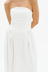 Contrast Pleated Maxi Dress