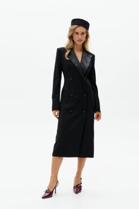 Double-breasted Blazer Midi Dress