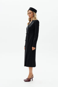 Double-breasted Blazer Midi Dress