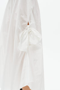 White Taffeta Maxi Skirt