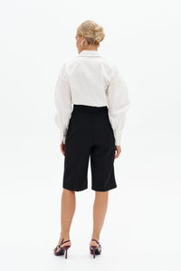 Mid-rise bermuda shorts