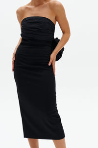 Bandeau Dress with Detachable Train