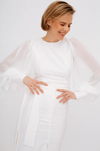 Organza Sleeve Blouse